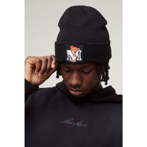 Bonnet universitaire à imprimé ours - ONE SIZE - Boohooman - Modalova