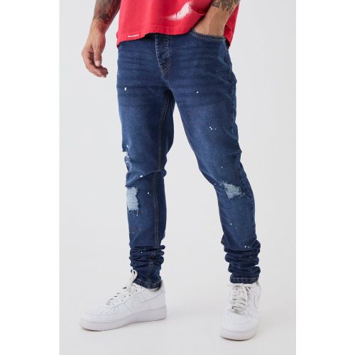 Jean skinny à taches de peinture - 28R - Boohooman - Modalova