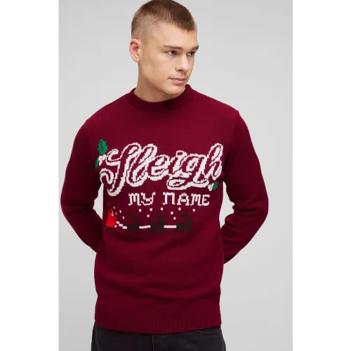 Pull de Noël à imprimé traîneau - M - Boohooman - Modalova