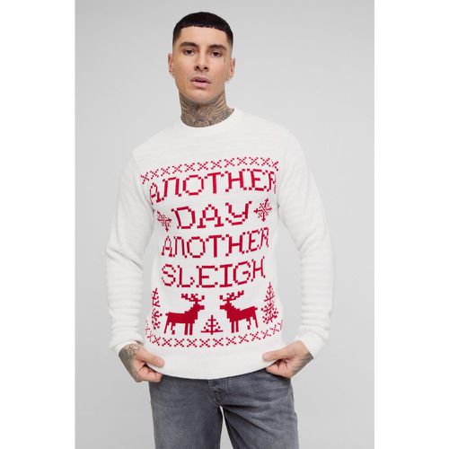 Tall - Pull de Noël à imprimé Another Day - S - Boohooman - Modalova