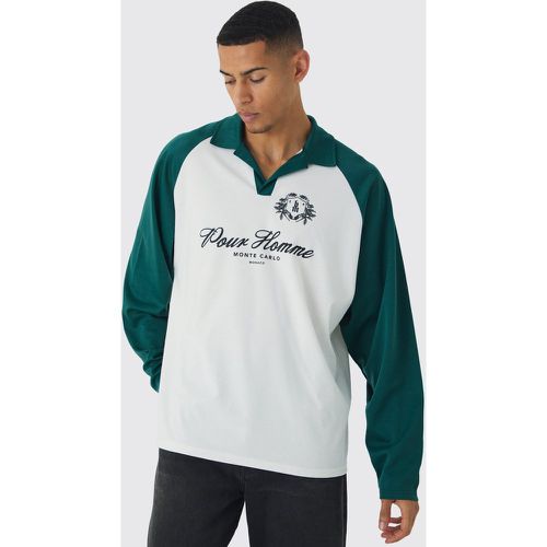 Polo de rugby oversize à manches longues - S - Boohooman - Modalova