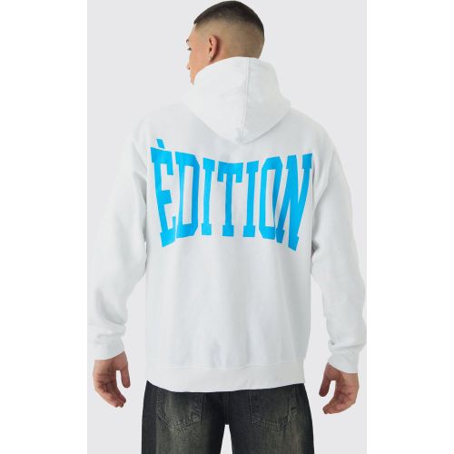 Sweat à capuche oversize à imprimé au dos - XS - Boohooman - Modalova