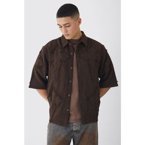 Chemise oversize à manches 3/4 - S - Boohooman - Modalova