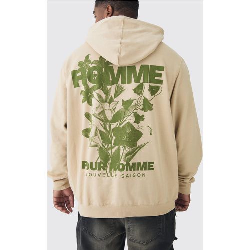 Grande taille - Sweat à capuche fleuri - XXXL - Boohooman - Modalova