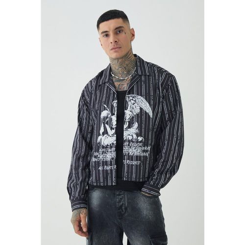 Tall - Chemise oversize à manches longues et imprimé chérubin - S - Boohooman - Modalova