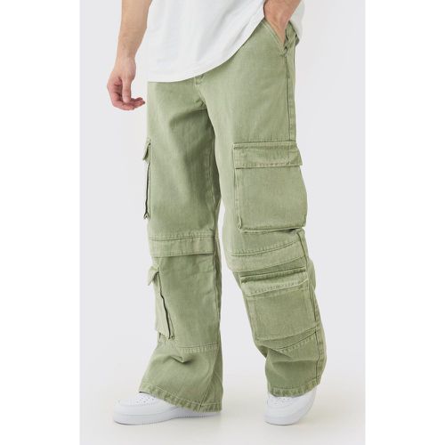 Tall - Jean cargo baggy délavé à poches multiples homme - 30 - Boohooman - Modalova