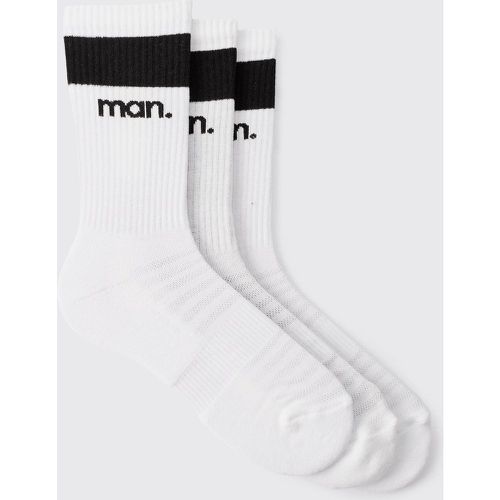 Lot de 3 paires de chaussettes matelassées - MAN - ONE SIZE - Boohooman - Modalova