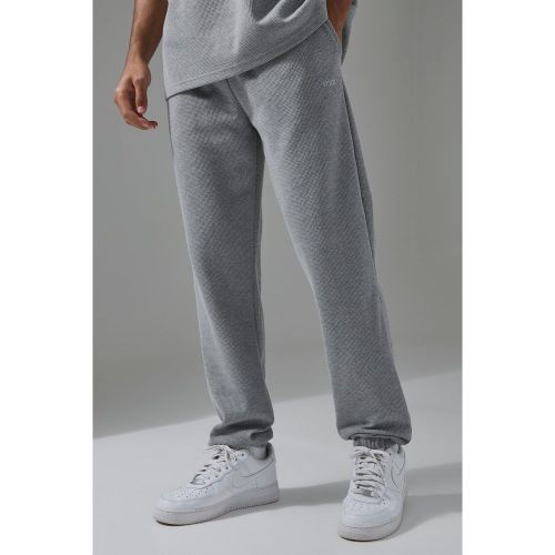 Jogging droit en tissu gaufré - MAN - XS - Boohooman - Modalova