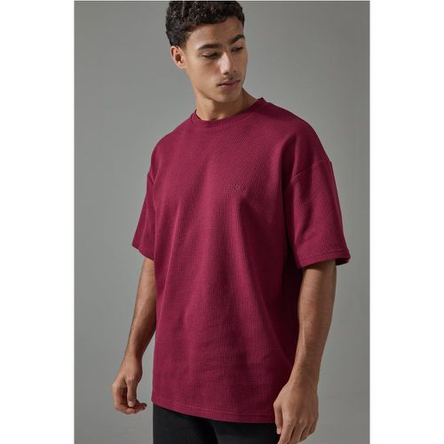 T-shirt oversize en tissu gaufré - MAN - S - Boohooman - Modalova