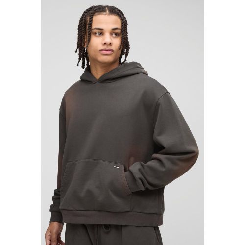 Sweat à capuche épais premium délavé homme - S - Boohooman - Modalova