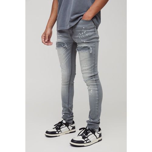 Jean super skinny déchiré - 28R - Boohooman - Modalova