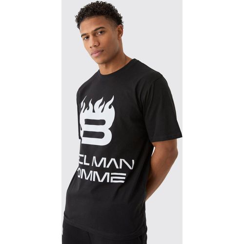 OFCL Man Print T-Shirt - XL - Boohooman - Modalova