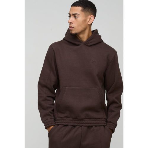 Sweat à capuche épais à relief homme - S - Boohooman - Modalova