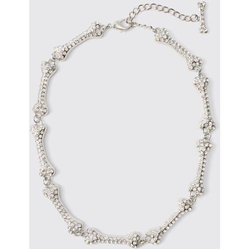 Collier é à imprimé squelette - ONE SIZE - Boohooman - Modalova