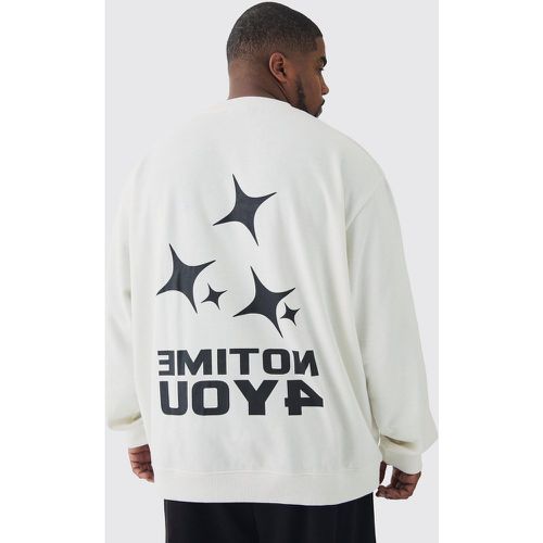 Grande taille - Sweat oversize imprimé homme - XXXL - Boohooman - Modalova