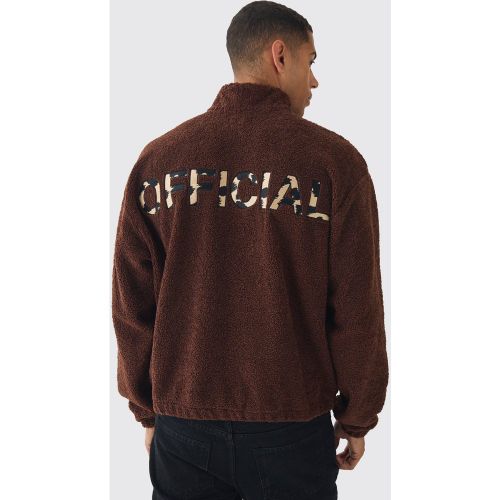 Sweat oversize à col zippé et imprimé léopard - L - Boohooman - Modalova