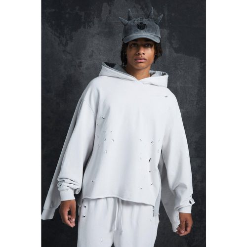 Sweat à capuche oversize délavé homme - S - Boohooman - Modalova