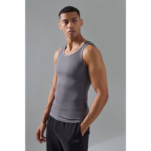 Débardeur côtelé de sport - MAN Active - S - Boohooman - Modalova