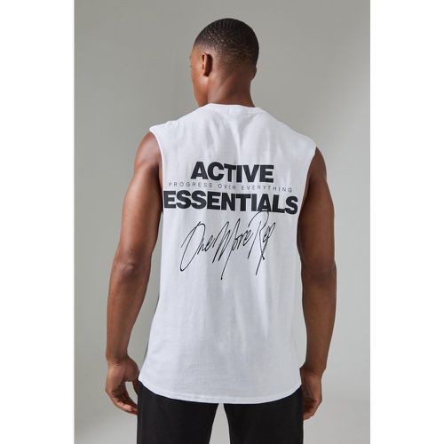 Débardeur de sport à slogan One More Rep - MAN Active homme - S - Boohooman - Modalova