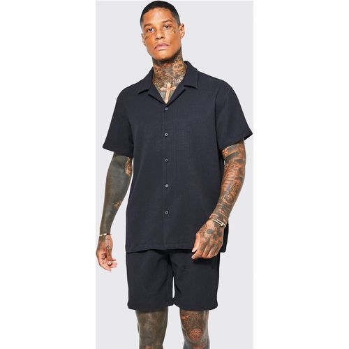 Ensemble oversize plissé avec chemise et short - L - Boohooman - Modalova