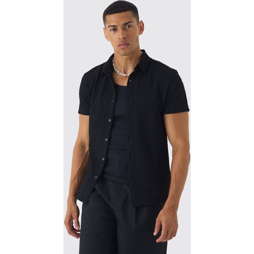 Chemise cintrée à manches courtes - L - Boohooman - Modalova