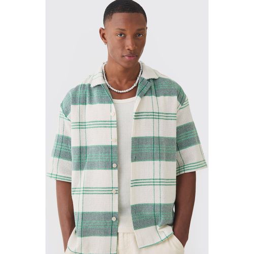 Chemise oversize à carreaux et manches courtes - S - Boohooman - Modalova