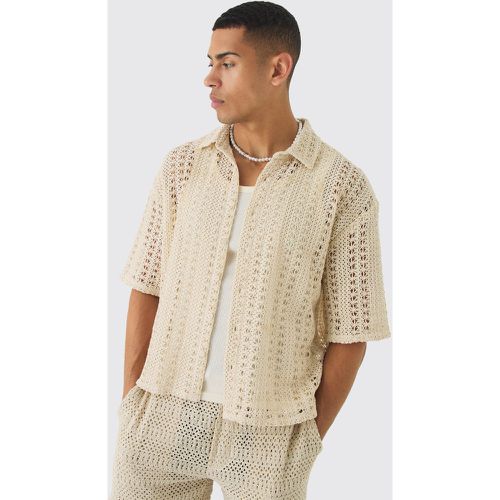 Chemise oversize en crochet - M - Boohooman - Modalova