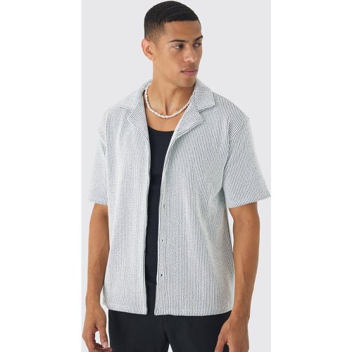 Chemise oversize côtelée en jersey - S - Boohooman - Modalova