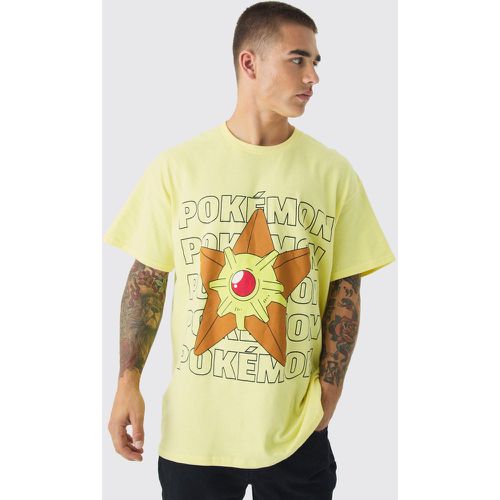 T-shirt oversize délavé à imprimé Pokémon - S - Boohooman - Modalova