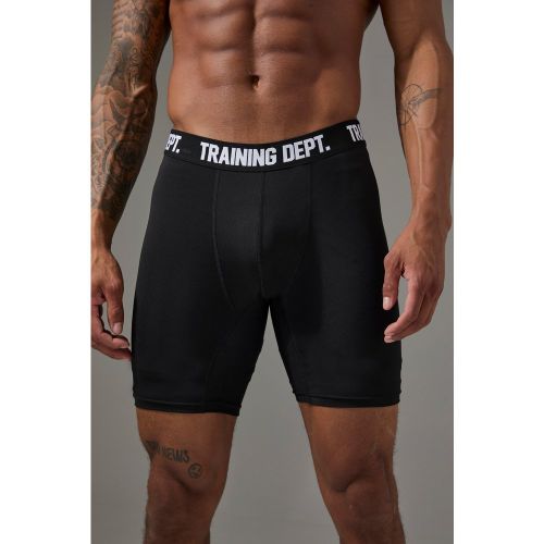 Boxer de sport long à slogan - MAN Active - S - Boohooman - Modalova