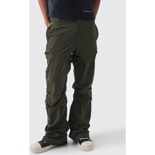 Pantalon flare froncé à col flare - S - Boohooman - Modalova