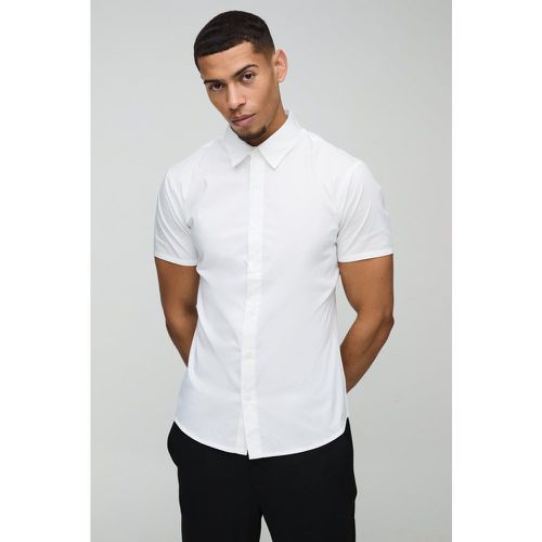 Chemise stretch à manches courtes - S - Boohooman - Modalova