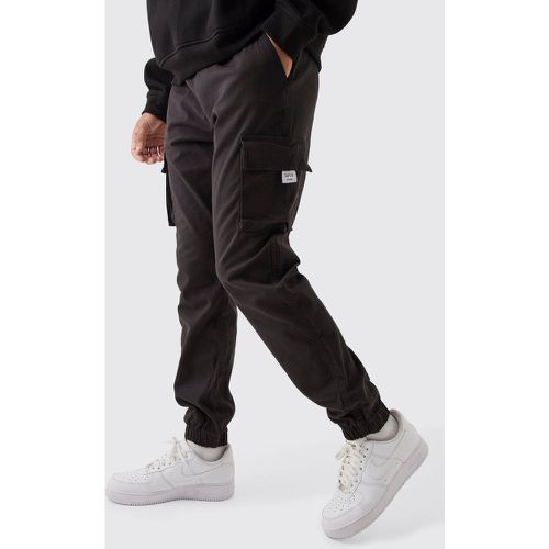 Pantalon cargo slim à taille élastiquée - XS - Boohooman - Modalova