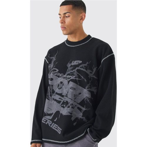 Sweat oversize imprimé à manches longues homme - S - Boohooman - Modalova