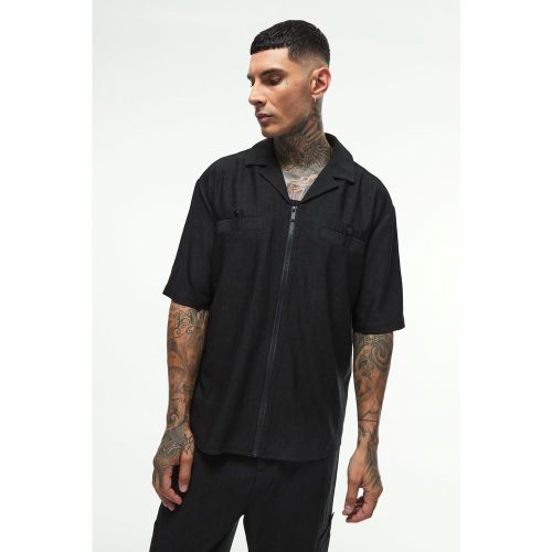 Tall - Chemise texturée plissée - S - Boohooman - Modalova