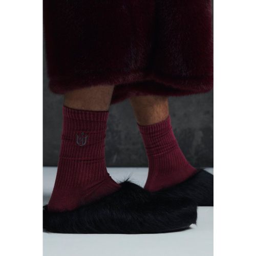 Chaussettes délavées à broderie - ONE SIZE - Boohooman - Modalova