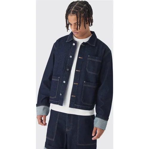 Veste oversize en jean - S - Boohooman - Modalova