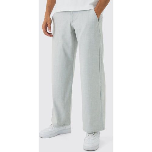 Pantalon baggy à rayures fines et taille contrastante - S - Boohooman - Modalova