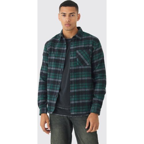 Chemise à carreaux et manches longues - L - Boohooman - Modalova