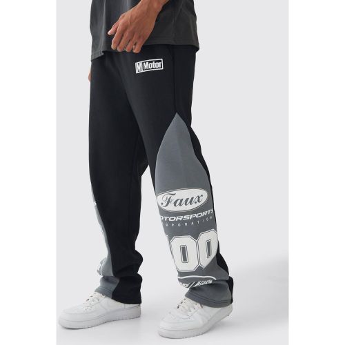 Jogging large à soufflet imprimé moto - S - Boohooman - Modalova