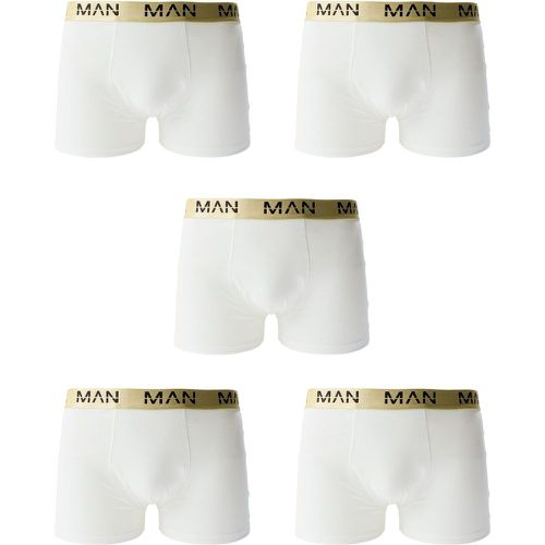 Lot de 5 boxers à logo doré - MAN - S - Boohooman - Modalova