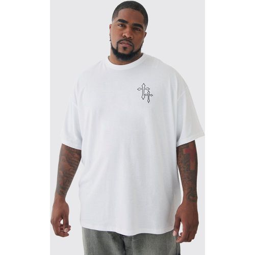 Grande taille - T-shirt oversize à broderie croisée - XXXXXL - Boohooman - Modalova