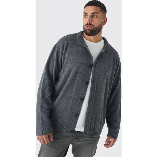 Grande taille - Surchemise en maille brossée homme - XXXL - Boohooman - Modalova