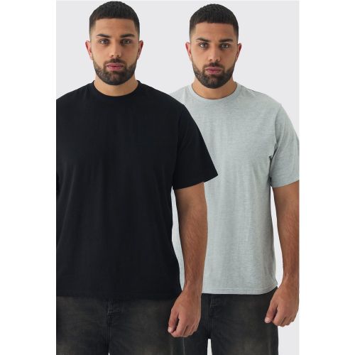 Grande taille - Lot de 2 t-shirts basiques - XXXXXL - Boohooman - Modalova