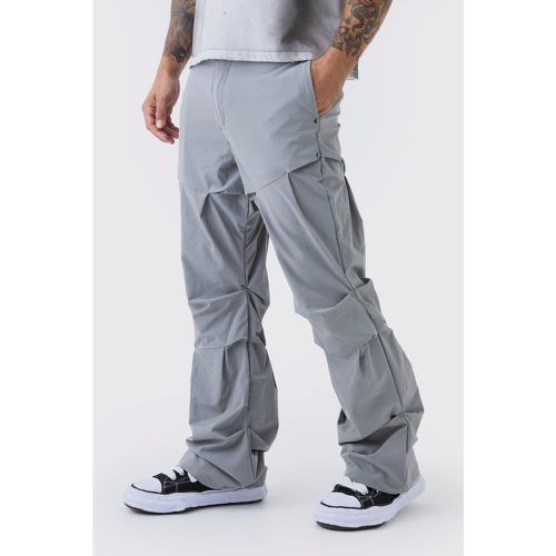 Pantalon flare froncé à col flare - 28 - Boohooman - Modalova