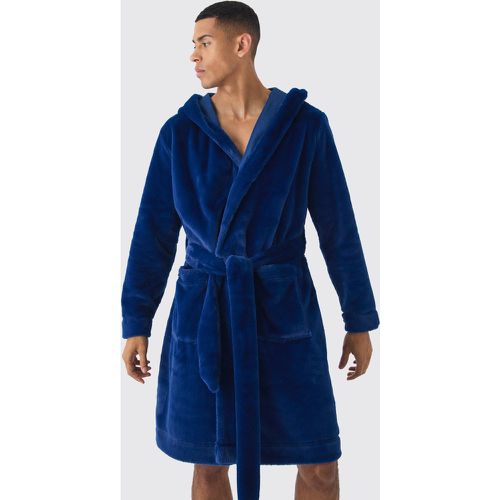 Dressing gown de chambre épaisse en polaire à capuche - S - Boohooman - Modalova