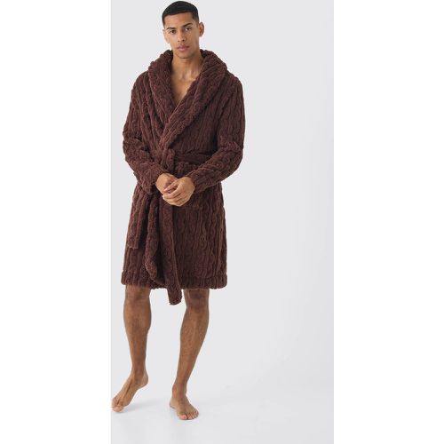 Dressing gown de chambre épaisse en maille torsadée - S - Boohooman - Modalova