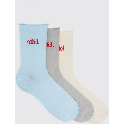 Lot de 3 paires de chaussettes - Offcl - ONE SIZE - Boohooman - Modalova