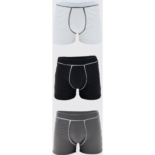 Lot de 3 boxers à surpiqûres contrastantes - L - Boohooman - Modalova