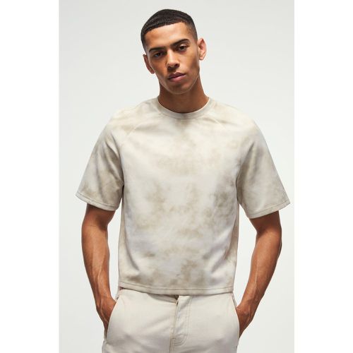 T-shirt oversize en faux daim texturé - L - Boohooman - Modalova